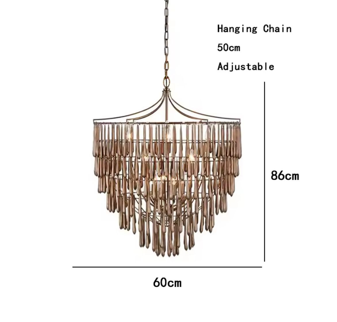 Crystal Drops" Chandelier