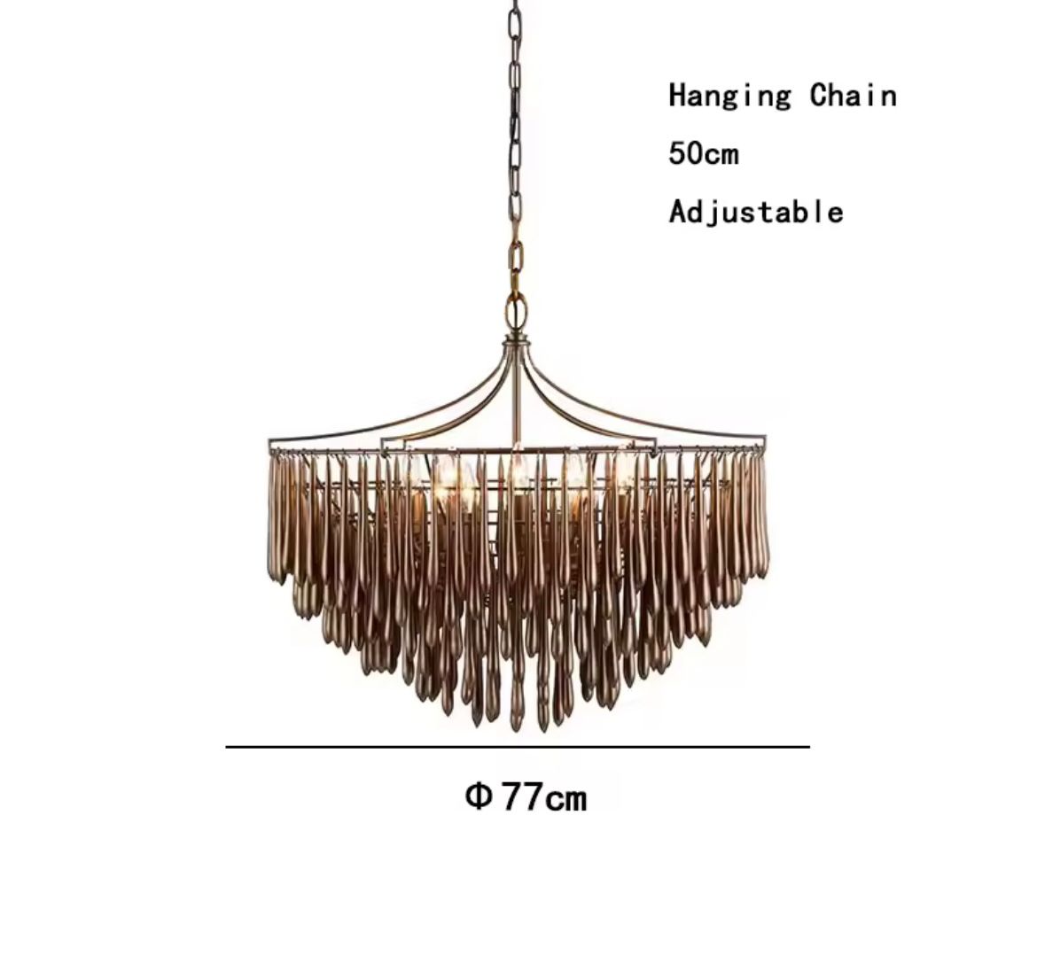 Crystal Drops" Chandelier