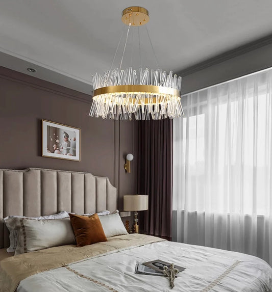 Golden Crystal Chandelier