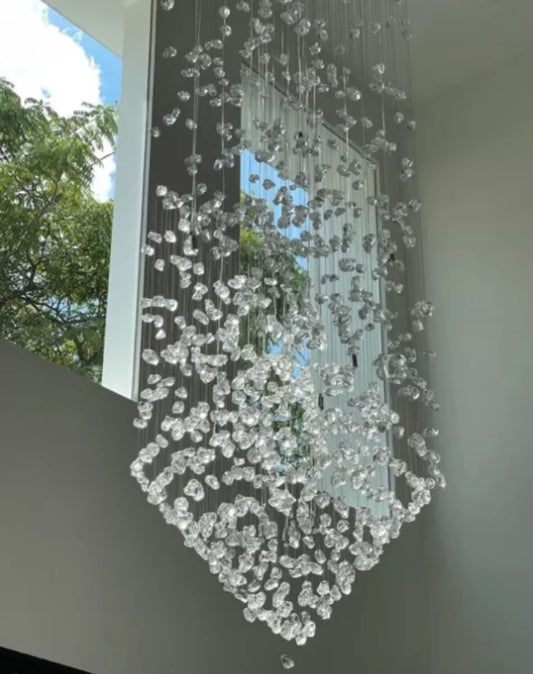 Multi-Color Hanging Crystal Chandelier