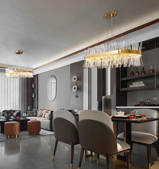 Golden Crystal Chandelier