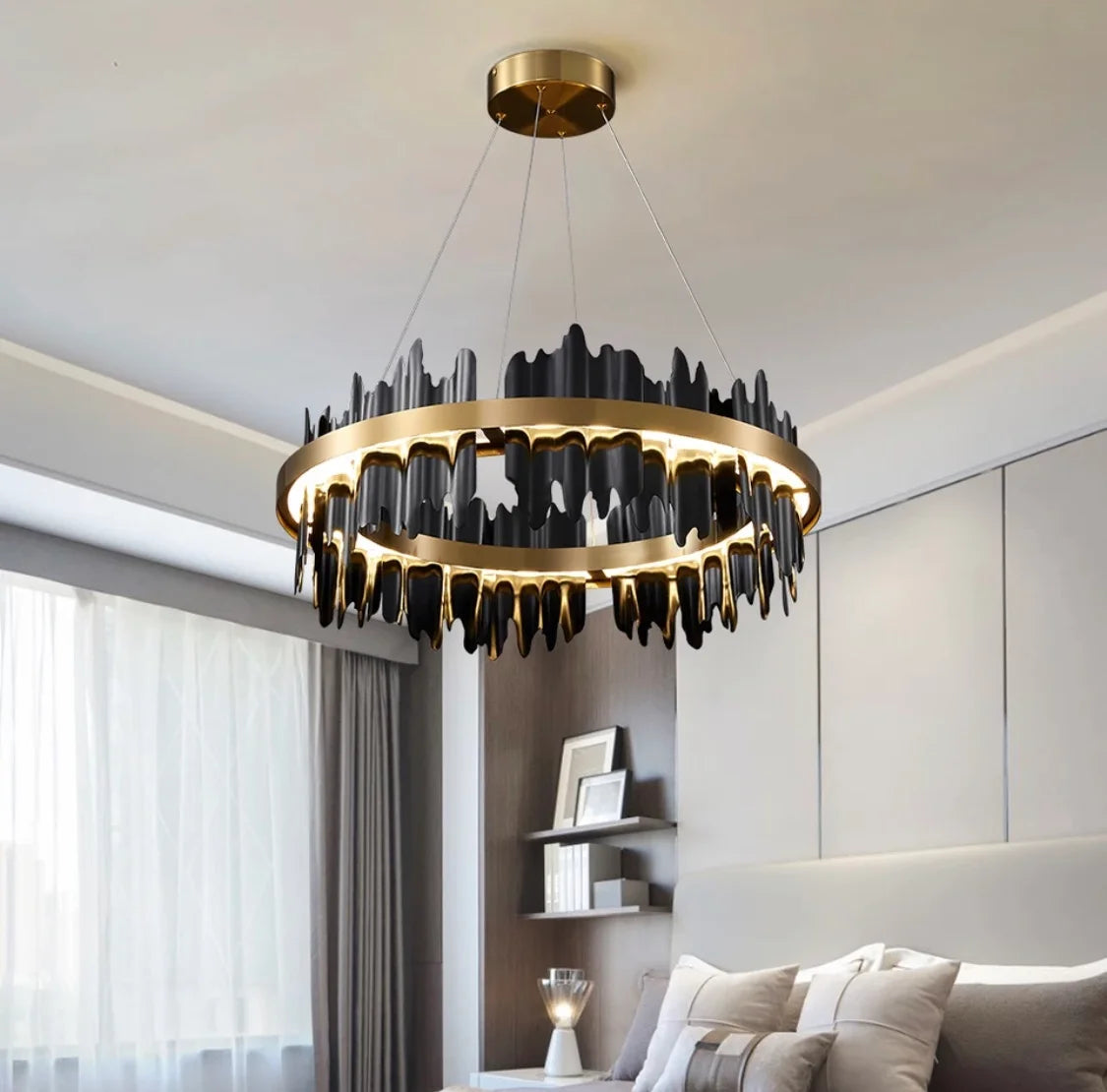 Copper Strip Chandelier