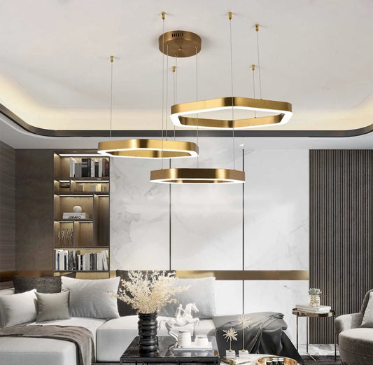 Modern Geometric Chandelier